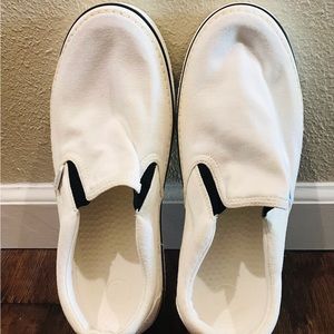 Crocs Men's White Hover Slip On Canvas Shoes
